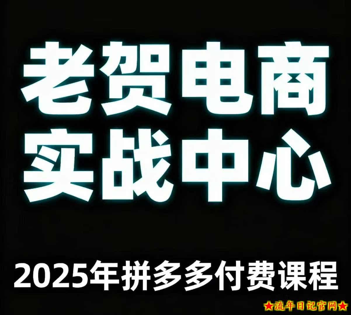 老贺电商2025年拼多多付费课程，用通俗易懂的方法告诉你多多怎么玩-流年日记