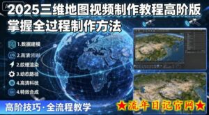 2025三维地图视频制作教程高阶版,掌握全过程制作方法-流年日记