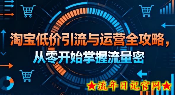 淘宝低价引流与运营全攻略，从零开始掌握流量密码-流年日记