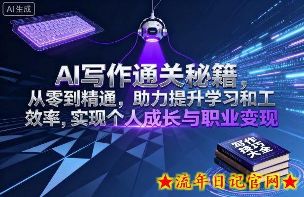 AI写作通关秘籍，从零到精通，助力提升学习和工作效率，实现个人成长与职业变现-流年日记