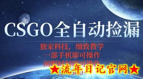 CSGO自动捡漏项目，最新独家玩法，一个手机即可操作，新手小白轻松月入1W+，操作简单易上手【揭秘】-流年日记