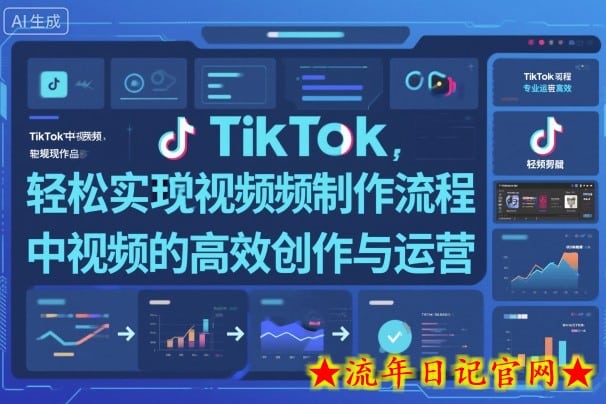 TikTok中视频制做流程，轻松实现Tk中视频的高效创作与运营-流年日记