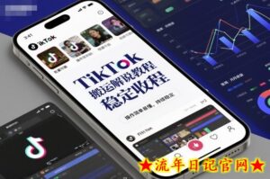 TikTok搬运解说教程，稳定收益，操作简单易懂，批量可做，持续稳定-流年日记