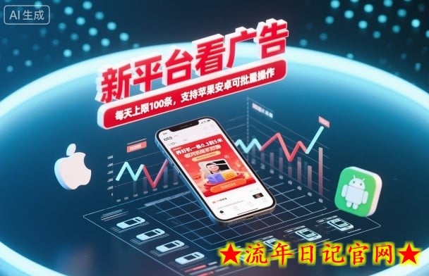 新平台看广告，养好机一条0.3到5米，每天上限100条，支持苹果安卓可批量操作-流年日记