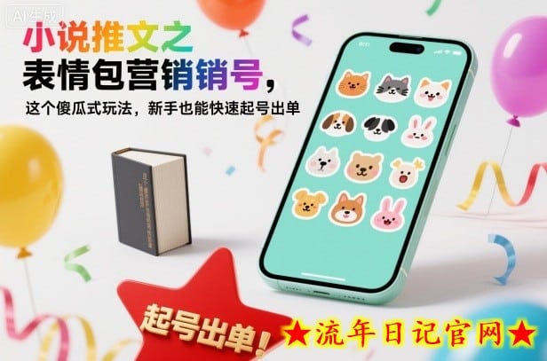 小说推文之表情包营销号，这个傻瓜式玩法，新手也能快速起号出单-流年日记