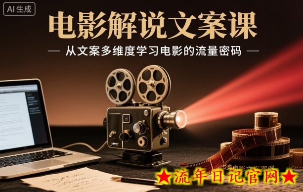 电影解说文案课，从文案多维度学习电影的流量密码-流年日记