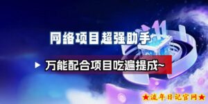 网络项目万能辅助工具_万能配合拉新项目吃遍提成-流年日记