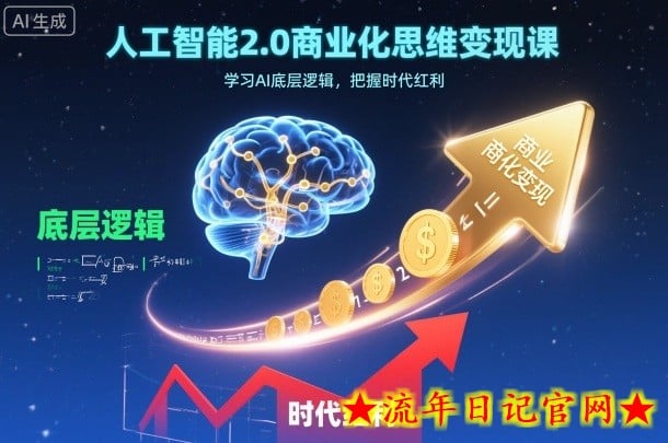 人工智能2.0商业化思维变现课，学习AI底层逻辑，把握时代红利-流年日记