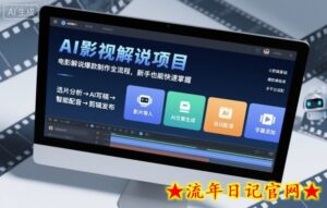 AI影视解说项目,电影解说爆款制作全流程,新手也能快速掌握-流年日记