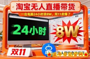 淘宝无人直播带货,一台电脑214小时卖8W,双11卖爆了【揭秘】-流年日记