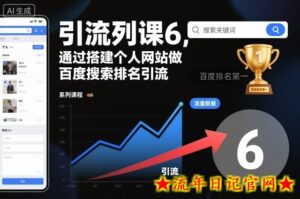 引流系列课6，通过搭建个人网站做百度搜索排名引流-流年日记