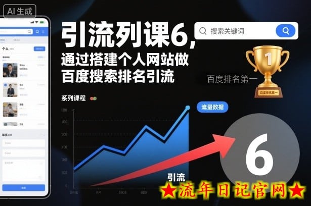 引流系列课6，通过搭建个人网站做百度搜索排名引流-流年日记