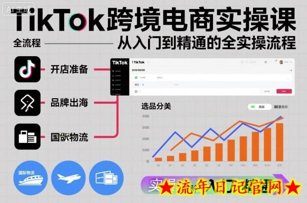 TikTok跨境电商实操课，从入门到精通的全实操流程-流年日记