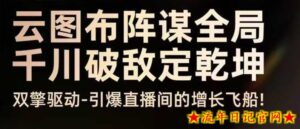 云图布阵谋全局千川破敌定乾坤,双擎驱动-引爆直播间的增长飞船,8月4日线下课-流年日记