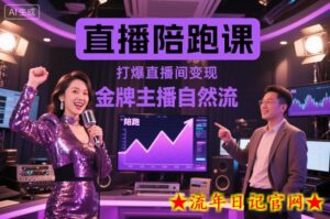 直播陪跑课,金牌主播自然流打爆直播间,复制高变现玩法-流年日记