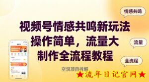 视频号情感共鸣新玩法，操作简单，流量大，制作全流程教程-流年日记