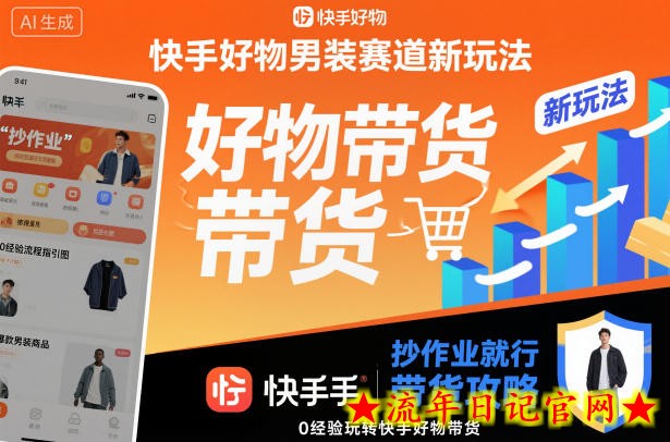 快手好物男装赛道新玩法，抄作业就行，0经验玩转快手好物带货-流年日记