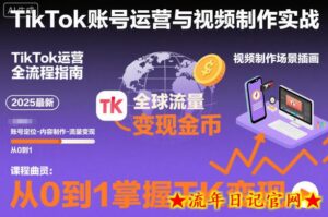 2025最新TikTok账号运营与视频制作实战全流程,从0到1掌握TK变现(含11月最新TK搬运技术)-流年日记