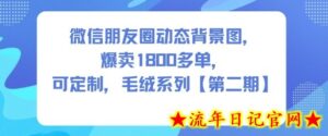 微信朋友圈动态背景图,爆卖1800多单,可定制,毛绒系列【第二期】-流年日记