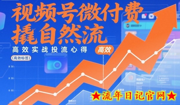 视频号微付费撬自然流，高效实战投流心得-流年日记