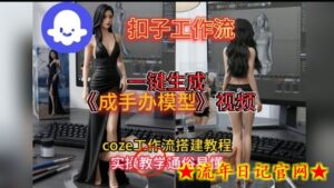 一键生成手办模型视频Coze扣子工作流搭建教，通俗易懂，零剪辑基础也能上手-流年日记