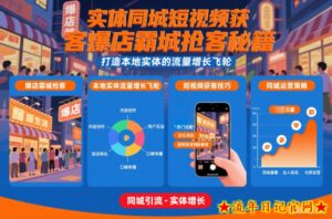 实体同城短视频获客爆店霸城抢客秘籍，打造本地实体的流量增长飞轮-流年日记