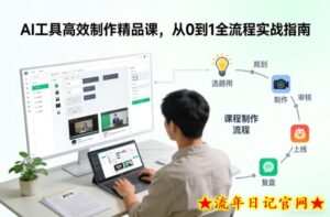 AI工具高效制作精品课，从0到1全流程实战指南-流年日记