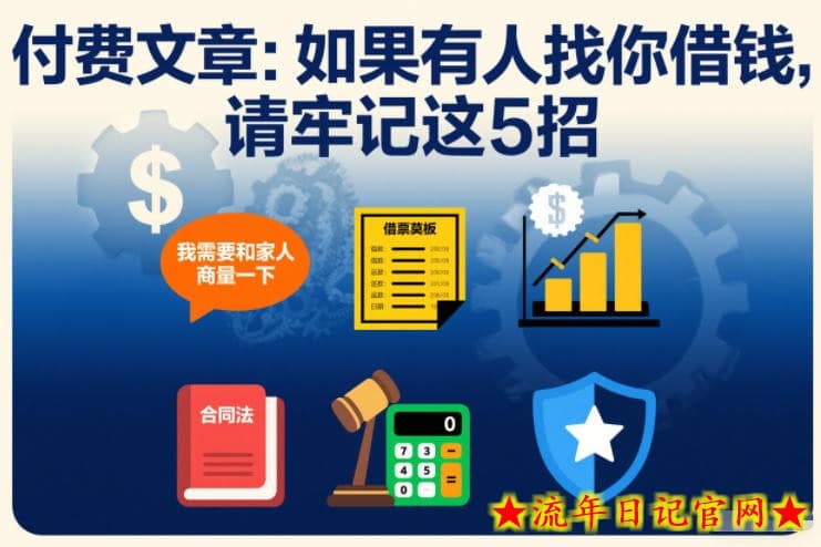 付费文章：如果有人找你借钱，请牢记这5招-流年日记