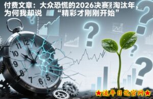 付费文章：大众恐慌的2026决赛淘汰年，为何我却说“精彩才刚刚开始”？-流年日记