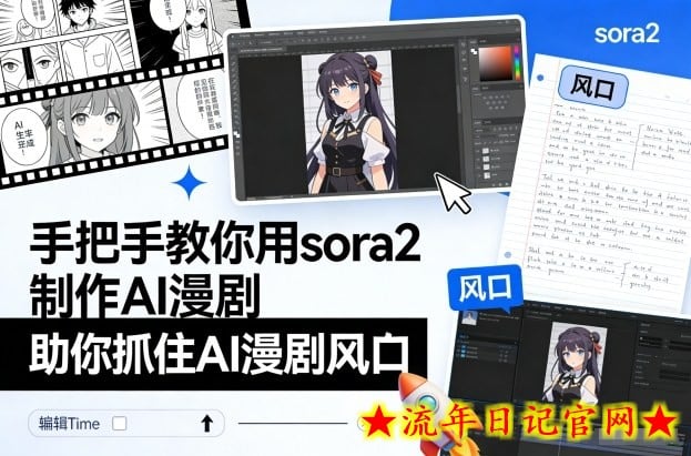 快手50w粉丝博主手把手教你用sora2制作AI漫剧，助你抓住AI漫剧风口-流年日记
