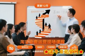 淘宝全套运营现场课程（更新12月），从基础到高阶，拆解淘宝核心玩法-流年日记
