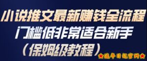 小说推文最新賺钱全流程,门槛低非常适合新手(保姆级教程)-流年日记