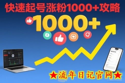 短视频涨粉教学，快速起号涨粉1000+攻略-流年日记