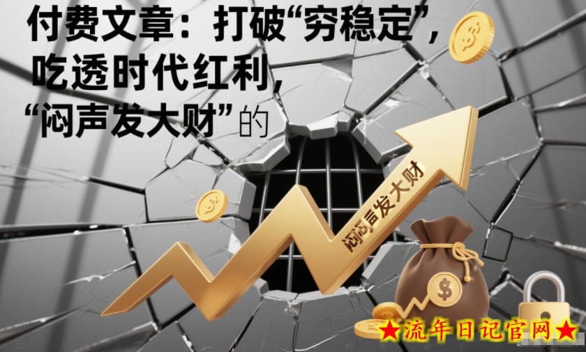 付费文章：打破“穷稳定”，吃透时代红利，“闷声发大财”的终极真谛-流年日记