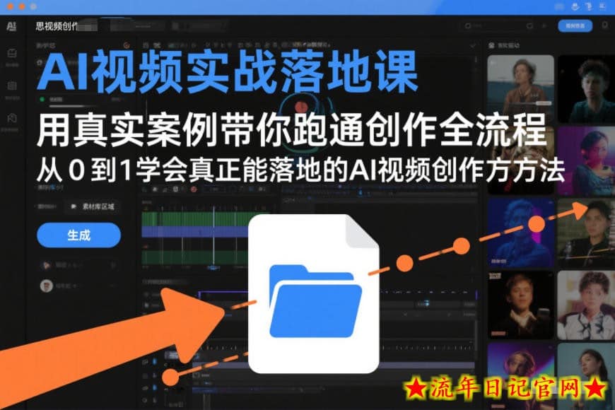 AI视频实战落地课，用真实案例带你跑通创作全流程，从0到1学会真正能落地的AI视频创作方法-流年日记