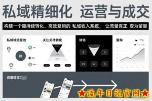 私域精细化运营与成交,构建一个能持续转化、高效复购的私域收入系统,让流量真正变为留量-流年日记