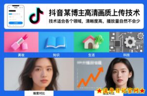 抖音某博主视频高清画质上传技术，技术适合各个领域，清晰度高，播放量自然不会少-流年日记