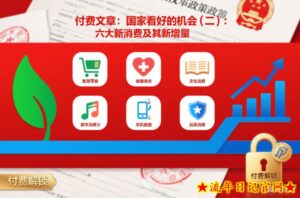 付费文章:国家看好的机会(二):六大新消费及其新增量-流年日记