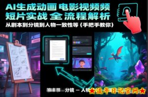 AI生成动画电影视频短片实战全流程解析，从剧本到分镜到人物一致性等手把手教你-流年日记