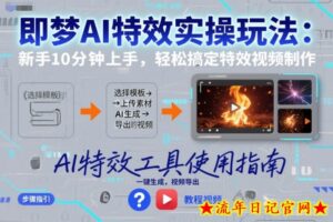 即梦AI特效实操玩法：新手10分钟上手，轻松搞定特效视频制作-流年日记