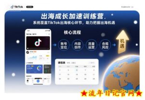 出海成长加速训练营，系统覆盖TikTok出海核心环节，助力把握出海机遇（更新）-流年日记