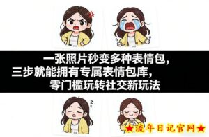 一张照片秒变多种表情包，三步就能拥有专属表情包库，零门槛玩转社交新玩法【文档】-流年日记