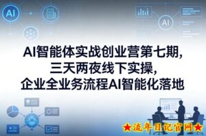 AI智能体实战创业营第七期，三天两夜线下实操，企业全业务流程AI智能化落地（26年1月20-22号）-流年日记