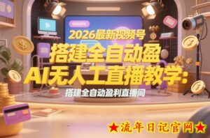 2026最新视频号AI无人直播教学：搭建全自动盈利直播间，低成本开启副业变现-流年日记