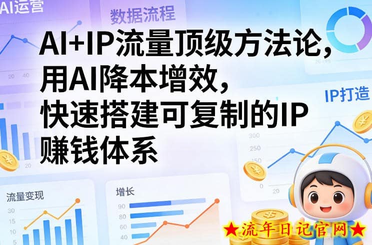 AI+IP流量顶级方法论，用AI降本增效，快速搭建可复制的IP賺钱体系