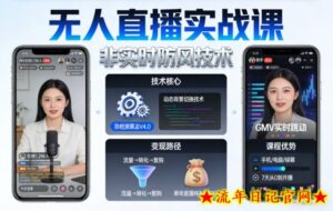 宝子哥无人直播实战课，非实时防风技术，聚焦抖音快手等平台直播带货，轻松开启直播变现之路（更新2026）-流年日记