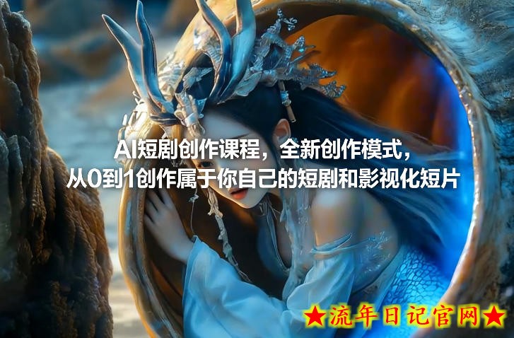 AI短剧创作课程，全新创作模式，从0到1创作属于你自己的短剧和影视化短片