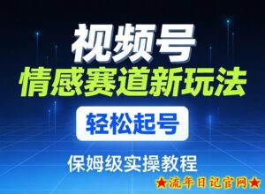 视频号情感赛道新玩法，轻松起号，保姆级实操教程-流年日记