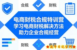 电商财税合规特训营，学习电商财税解决方法，助力企业合规经营-流年日记