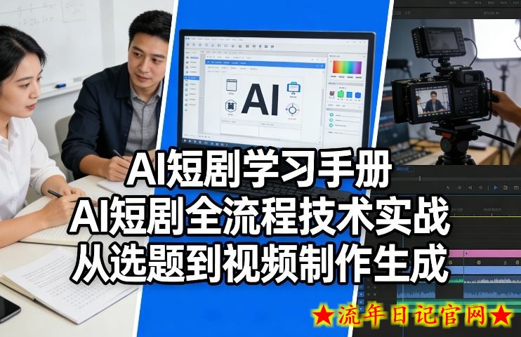 AI短剧学习手册，AI短剧全流程技术实战，从选题到视频制作生成